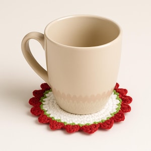 Handmade Crochet Flower Coaster Set | Floral Bouquet Gift